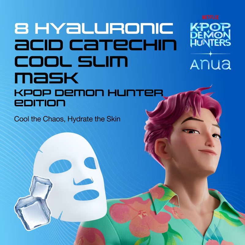 Anua K-Pop Demon Hunters 8 Hyaluronic Acid Catechin Cool Slim Mask Abby Saja