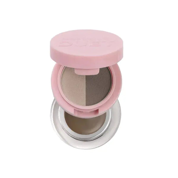 Beauty Creations Duet Brow Powder & Pomade Taupe, een dubbelzijdig wenkbrauwproduct met poeder en pomade