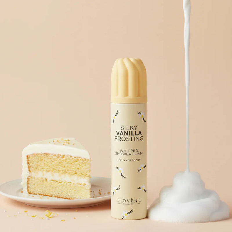 Biovene Silky Vanilla Frosting Whipped Shower Foam