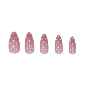 24 pcs Press On Nails Polka Dots