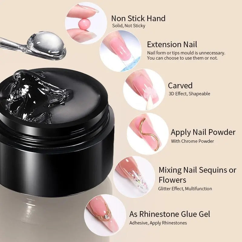 Born Pretty Pure Color & Glitter Non Stick Hand Extension Gel NEG04