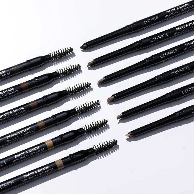 Catrice Shape & Shade Brow Pencil Waterproof 060 Dark Truffle, wenkbrauwpotlood met spoolie, kleurenoverzicht