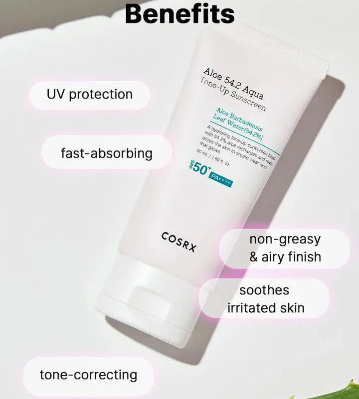 COSRX Aloe 54.2 Aqua Tone-up Sunscreen SPF50+ PA++++