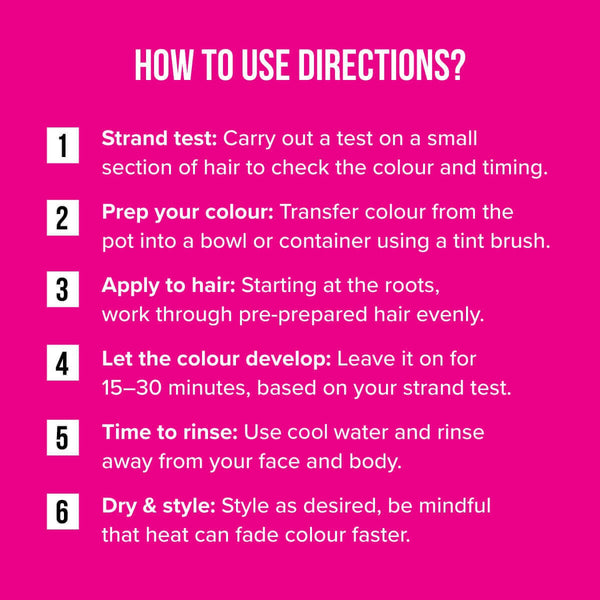 Directions Hair Color #dark Tulip, semi-permanente haarverf in donkere tulpenkleur, foto 5 van 6