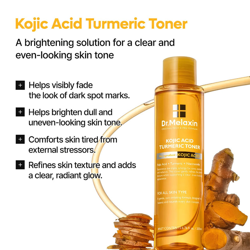 Dr. Melaxin Kojic Acid Turmeric Toner, toner voor een egale en stralende huid