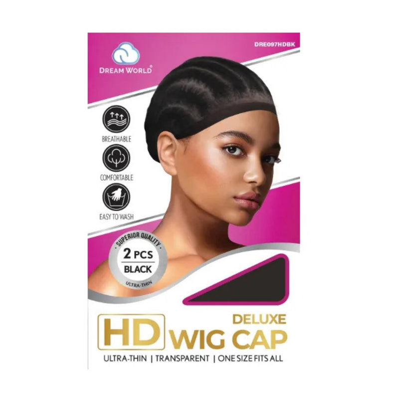 Dream World Wig Cap Hd 2pcs Black #dre097hdbk
