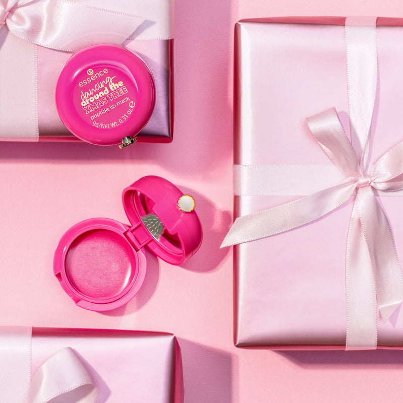 Essence Dancing Around the Xmas Tree Peptide Lip Mask 01 Sugarplum Slow Dance, een hydraterend lipmasker met glans