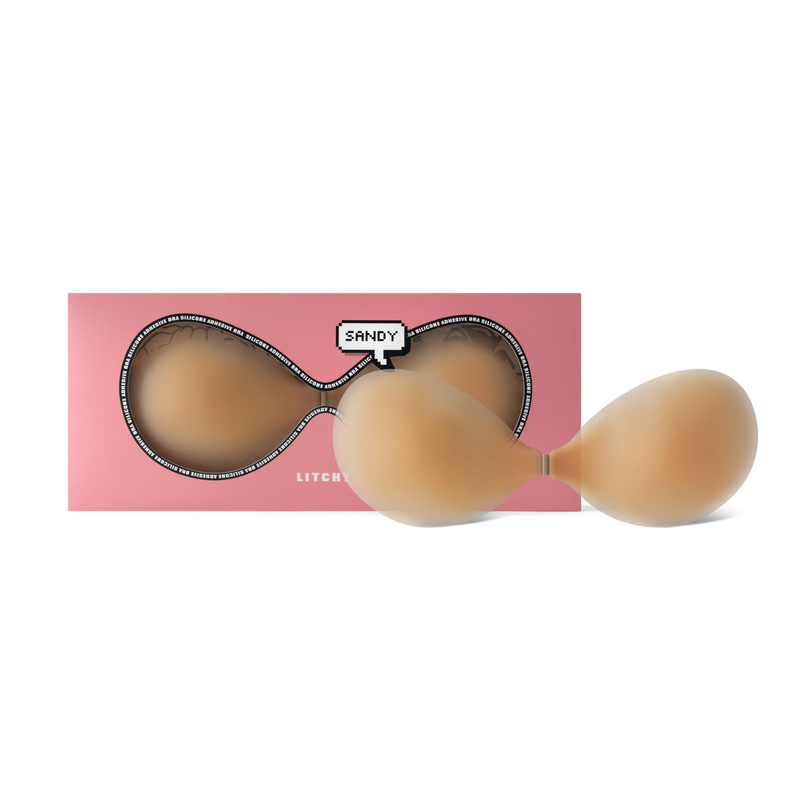 Litchy Adhesive Bra Sandy Cup D