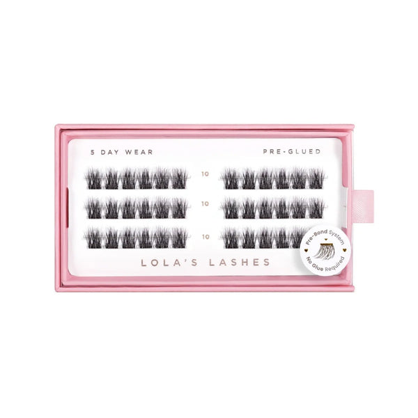 Lola's Lashes Pre-glued Lashes Soft Wisp 10mm, voorgelijmde wimperplukjes van 10mm