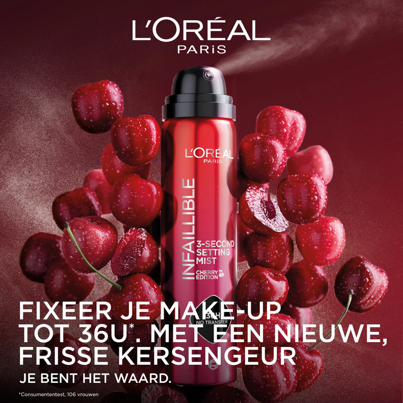 L'Oréal Paris Infaillible 3 Second Setting Mist Cherry