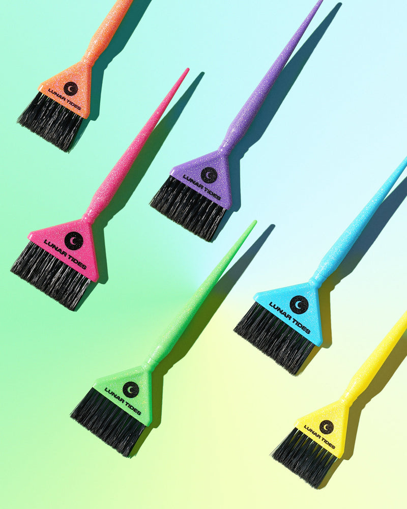 Lunar Tides Aura Hair Tint Brush Set Aqua, 3-delige kwastenset voor haarverf, foto 3 van 4