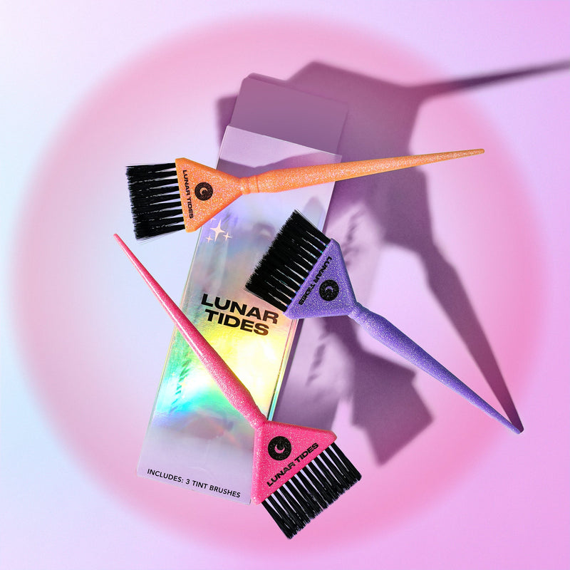 Lunar Tides Aura Hair Tint Brush Set Sunrise, set van 3 haarverfkwasten, foto 2 van 4