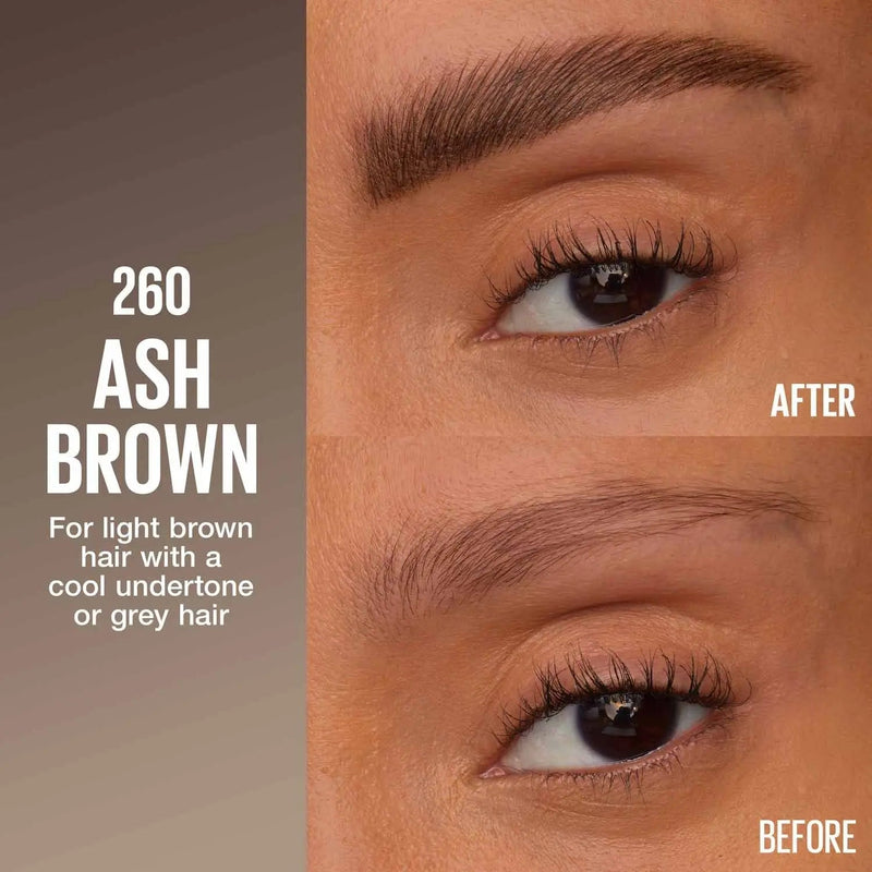 Maybelline Brow Insert 4.5 Ash Brown, 2-in-1 wenkbrauw tool met pen en gel, foto 2 van 9