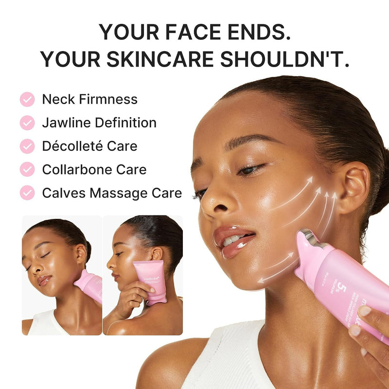 Medicube Pdrn Collagen Gua Sha Neck Wrinkle Cream, crème met ingebouwde gua sha applicator
