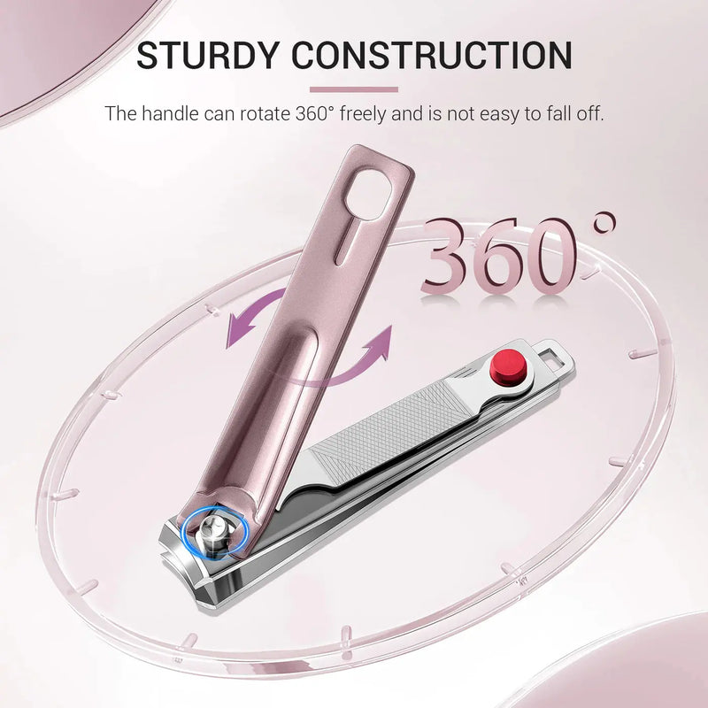 MelodySusie Stainless Steel Nail Clippers Pink 3 in 1 Kit