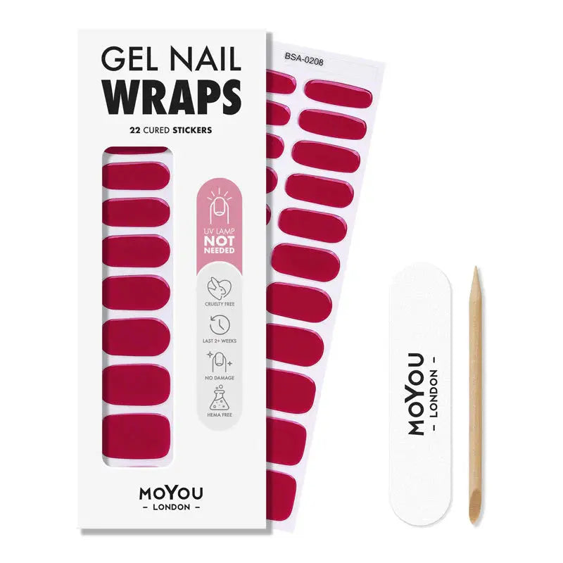 MoYou London Non-UV Gel Wraps Hot Drama
