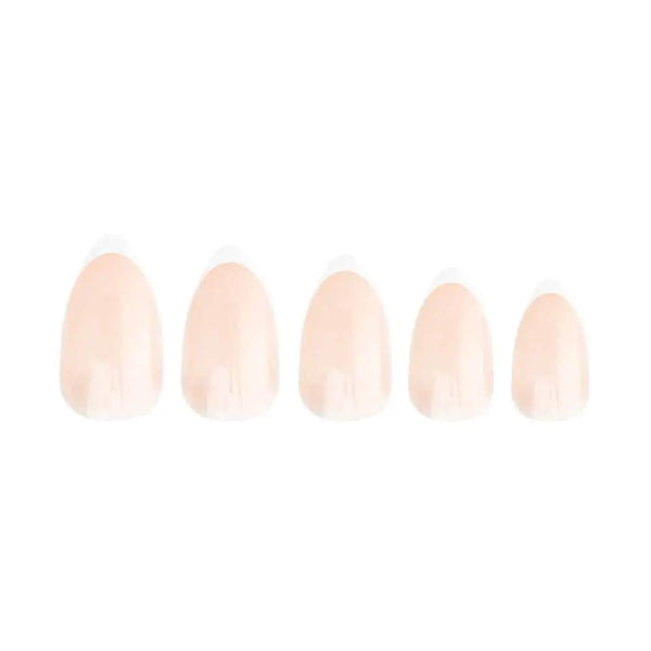 Nail HQ Almond Glossy French Nails