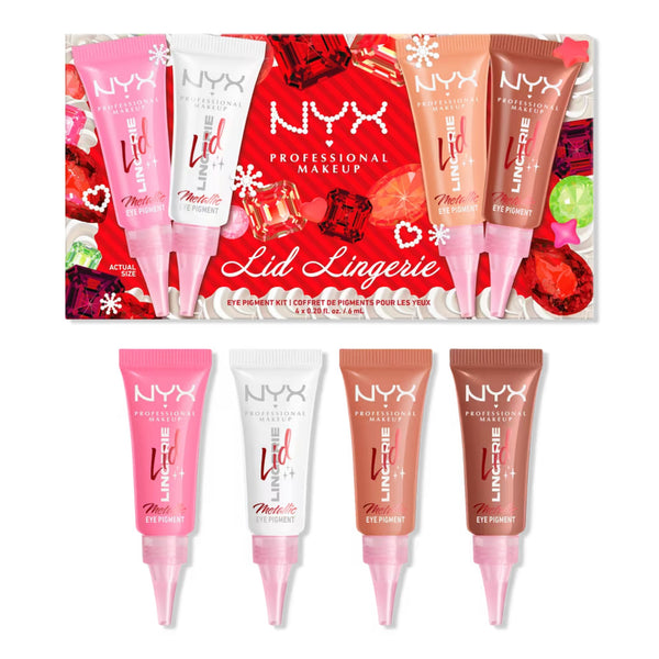 NYX Professional Makeup Bling the Halls Lid Lingerie Kit, feestelijke oogschaduwset