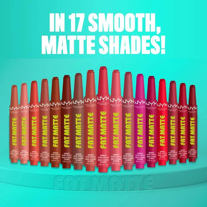 NYX Professional Makeup Fat Matte Smooth Color Lipstick Berry Smooth