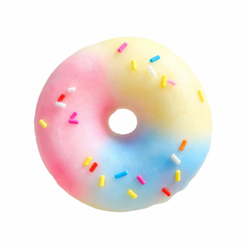 Squishy Pastel Rainbow Wax Cracking Crispy Donut Squishy in pastelkleuren