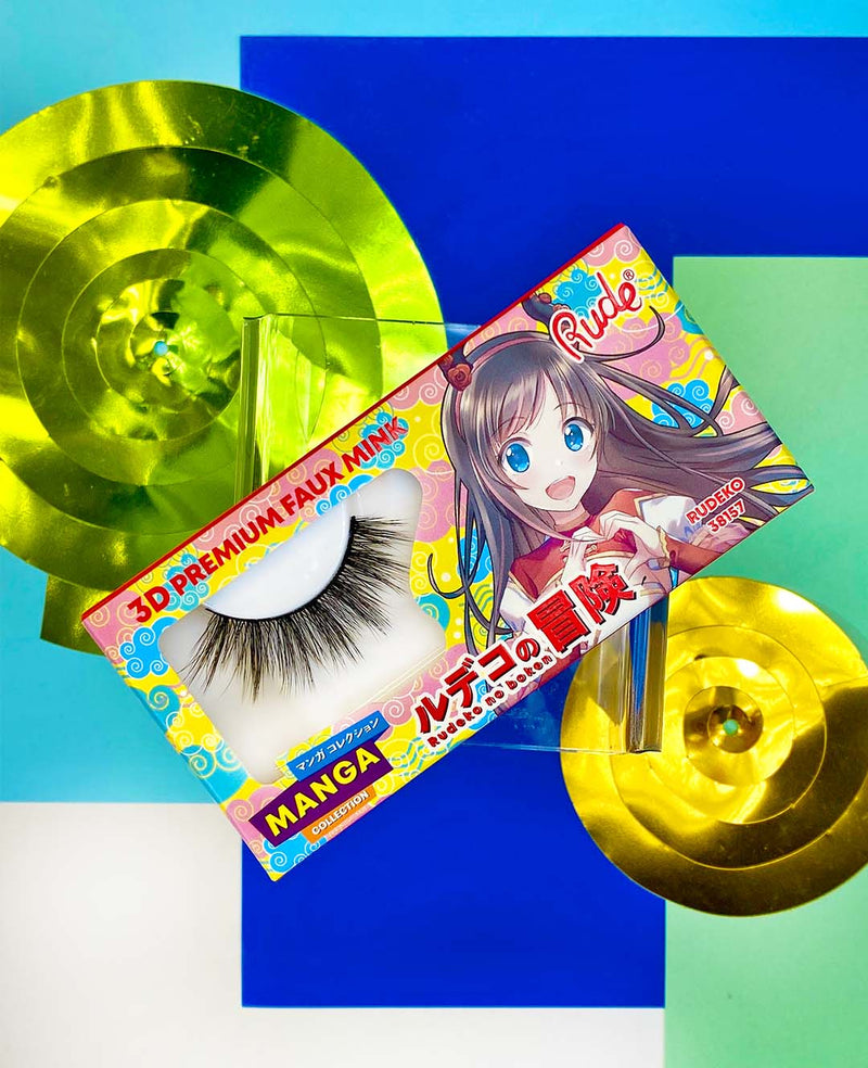 Rude Cosmetics Manga Collection 3D Faux Mink Lashes Neko Chan, nepwimpers met dramatisch volume, foto 2 van 2