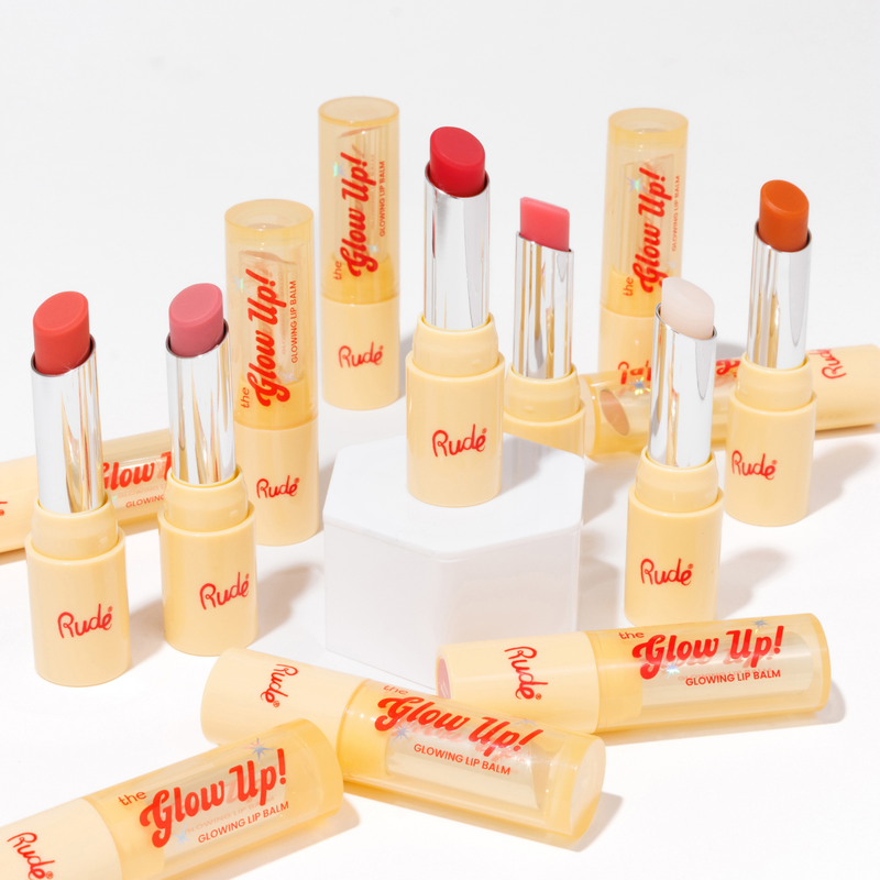 Rude Cosmetics The Glow Up! Glowing Lip Balm Silky Flush, pH-reagerende lippenbalsem, foto 9 van 9