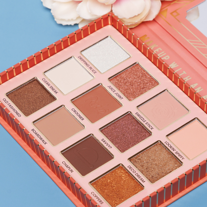 Rude Cosmetics The Roaring 20's 12 Color Palette Soubrette, oogschaduwpalette met warme neutrale tinten, foto 4 van 7
