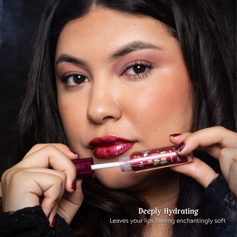 Rude Cosmetics The Spell Book Collection Shimmer Lip Oil Dreambind, glanzende lipolie met shimmer, foto 3 van 7