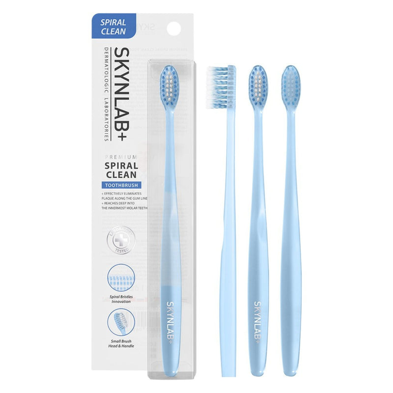 Skynlab Premium Spiral Clean Toothbrush Blue