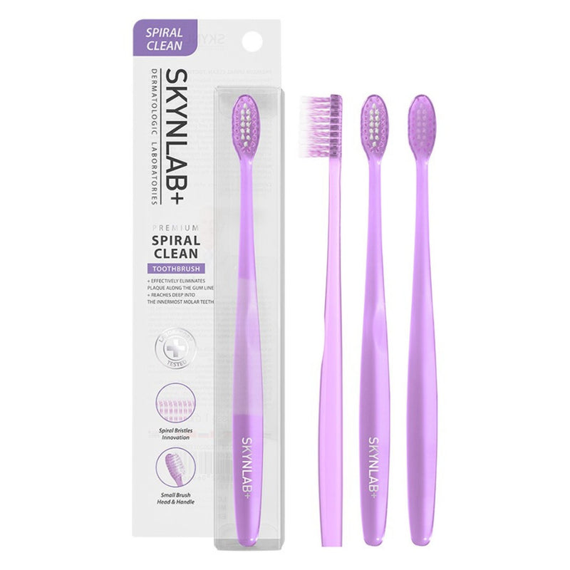 Skynlab Premium Spiral Clean Toothbrush Purple