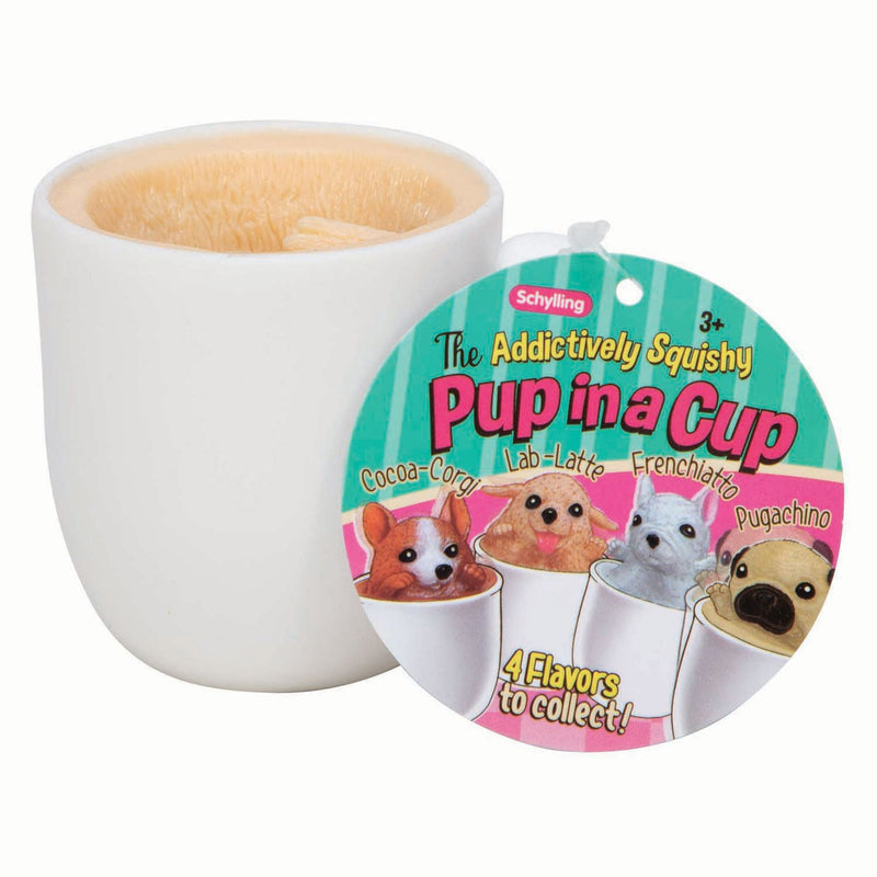 Mystery Pop Out Puppy in Mug van Boozyshop, mystery squishy, uitvoering is een verrassing