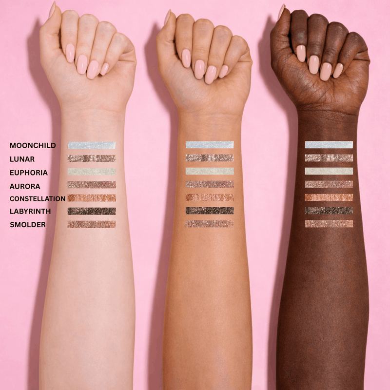 Vani Cosmetics Shimmer Pigment Euphoria, geelgouden losse oogschaduw met glitter, foto 5 van 7