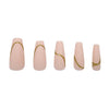 Press On French Nails Nude Goldstrike
