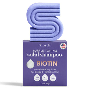 Purple Toning Solid Shampoo Bar with Biotin