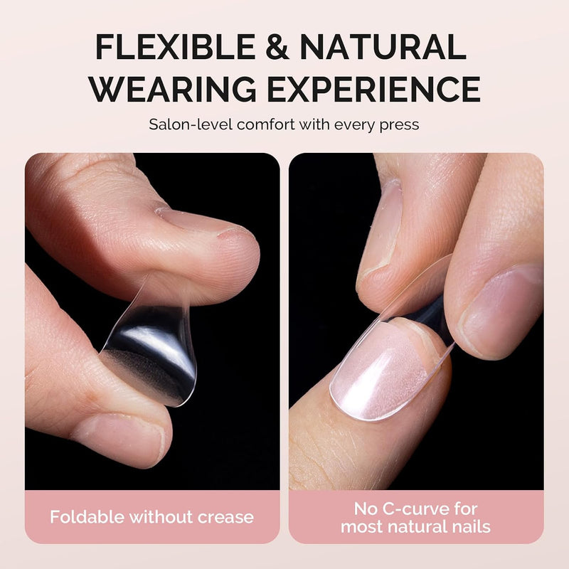Full Cover Soft Gel Nail Tips Medium Almond 600pcs