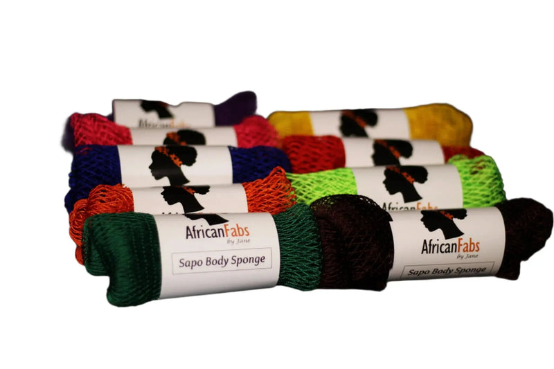 African Fabs African Net Sponge Sapo Mustard
