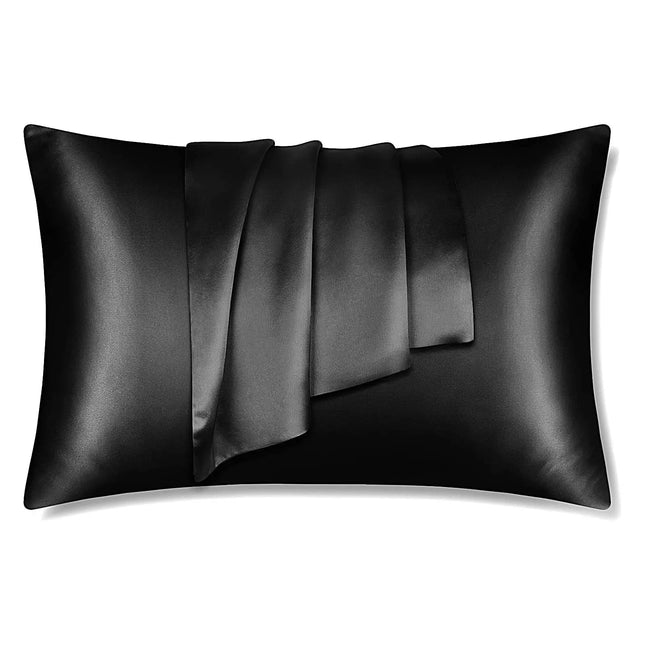 African Fabs Silky Satin Pillowcase Black