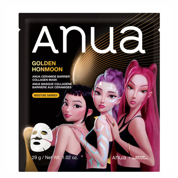 Anua K-Pop Demon Hunters Ceramide Barrier Collagen Mask Golden Honmoon