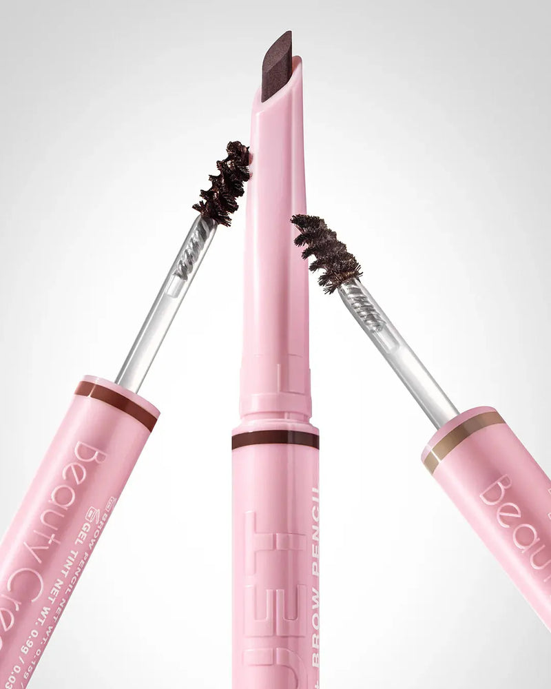 Beauty Creations Duet Gel Tint & Brow Pencil Ebony, een 2-in-1 wenkbrauwpotlood met getinte gel