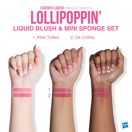 Beauty Creations Liquid Blush & Mini Sponge Set Lollipoppin