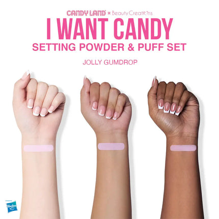 Beauty Creations Loose Powder & Puff Set I Want Candy