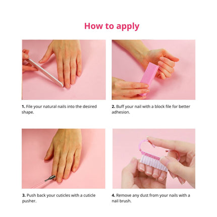 Boozyshop 24 pcs Press On Nails Glazed Donut