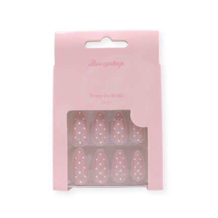 Boozyshop 24 pcs Press On Nails Polka Dots