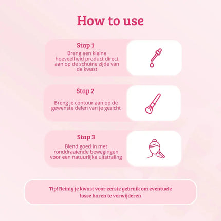 Boozyshop Pink & Rose Gold Angle Shader Brush