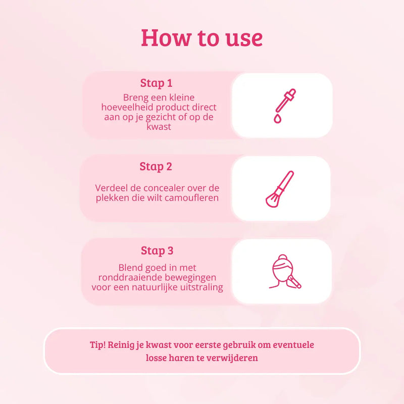 Boozyshop Pink & Rose Gold Concealer Brush