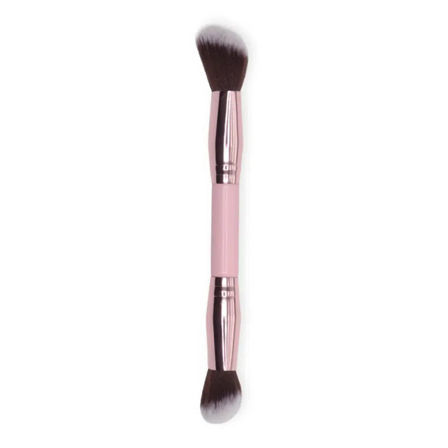 Boozyshop Soft Pink and Gold Foundation and Face Duo Brush