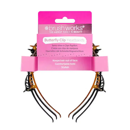 Brushworks Butterfly Clip Headbands Set