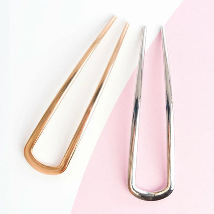 Brushworks French Hair Pin Duo Gold & Silver