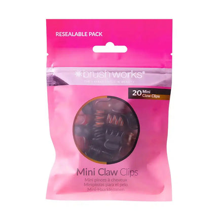 Brushworks Mini Claw Clips 20 Pack