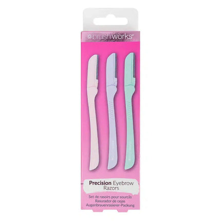 Brushworks Precision Eyebrow Razor Pastel